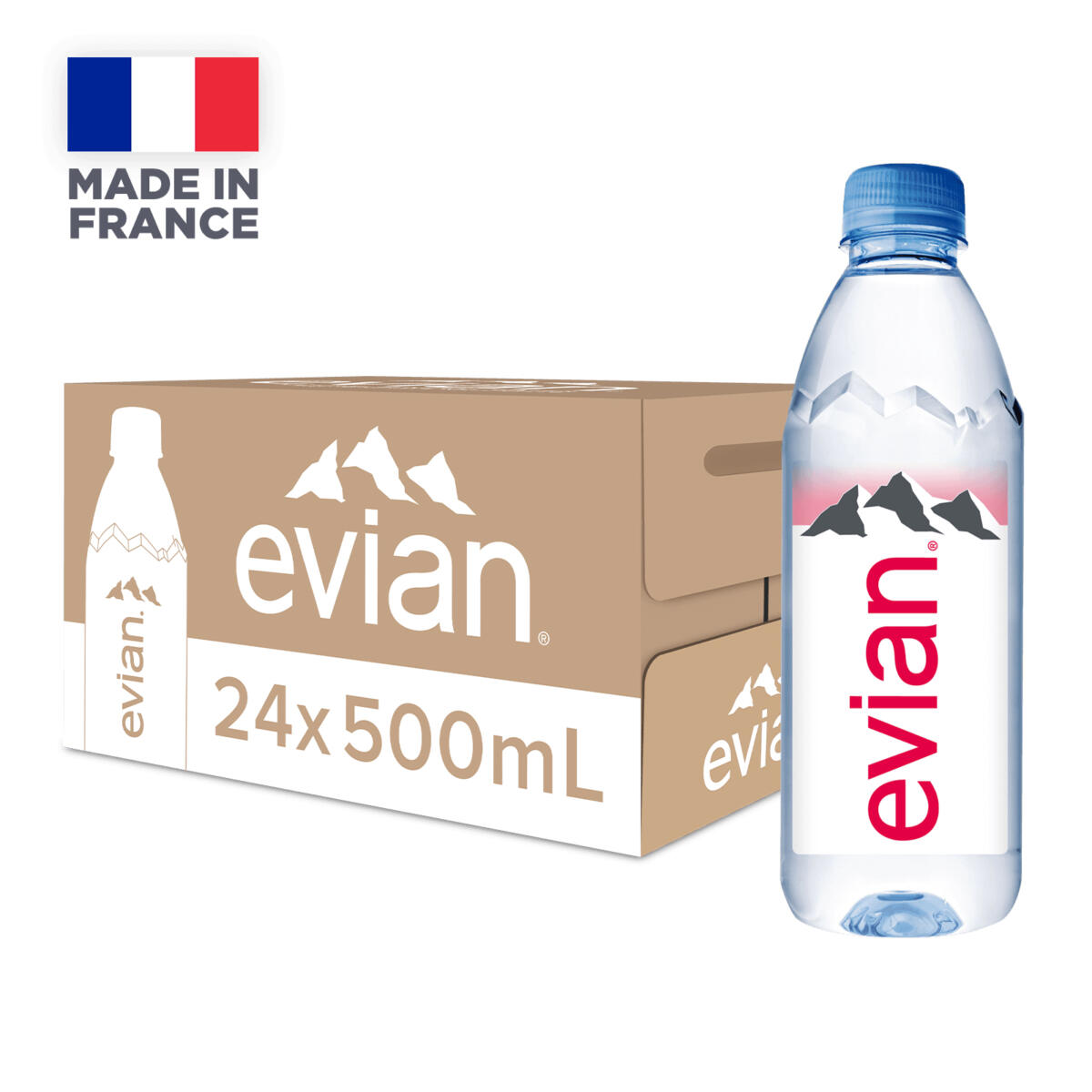 Evian Mineral water 500ml - 24 bottles