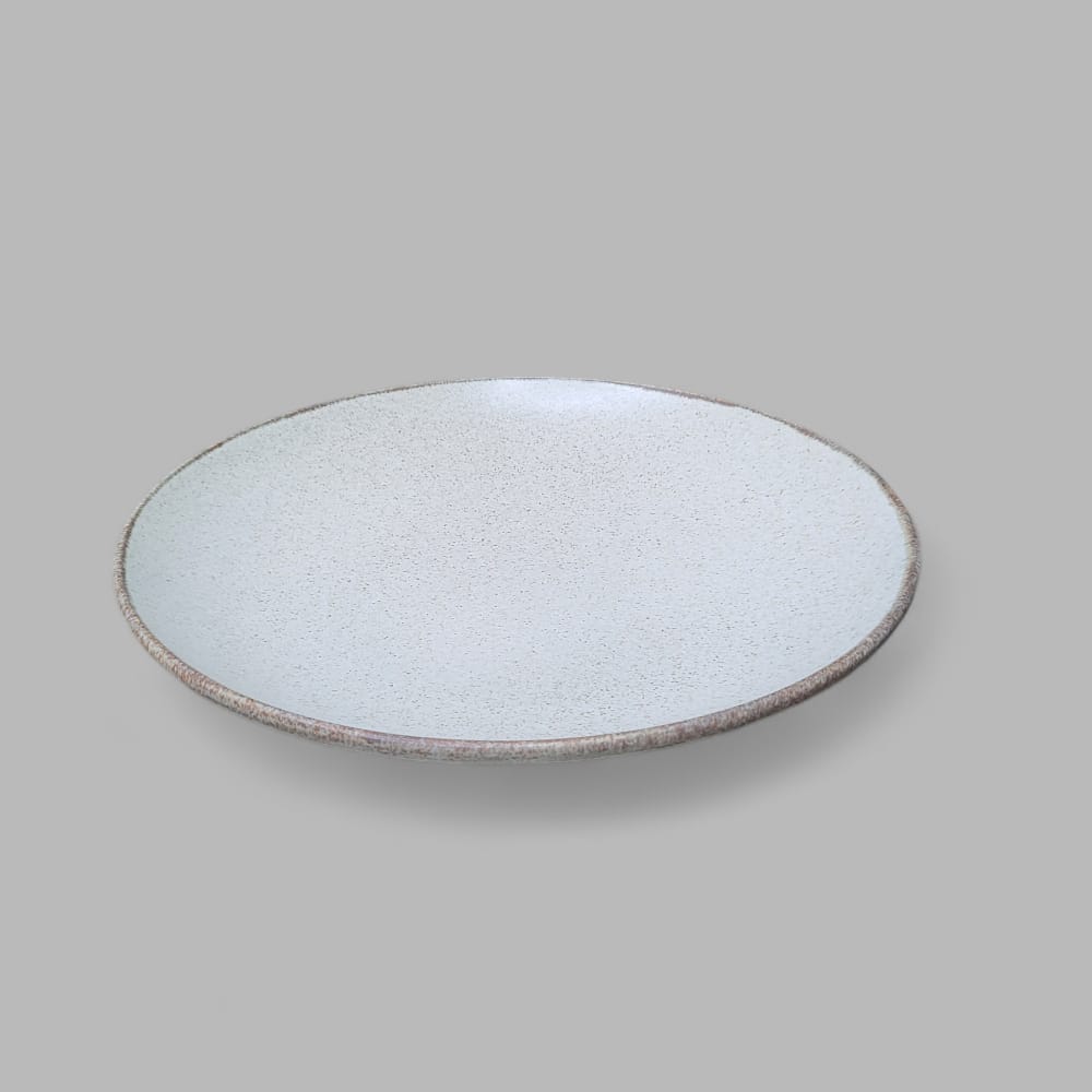 Porcelain Bianca Oblisque Light Plate-25 CM