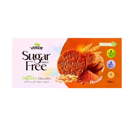 Verde Digestive Biscuits Chocolate Sugar Free 180g