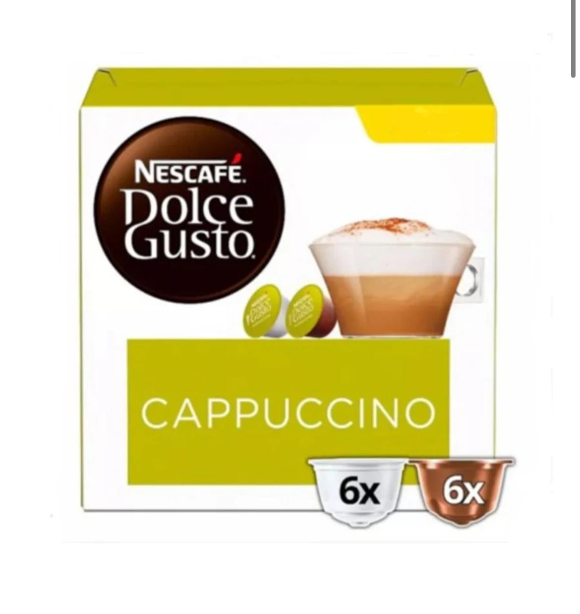 Nescafe Dolce Gusto Cappuccino Coffee Pods - 12 Capsules