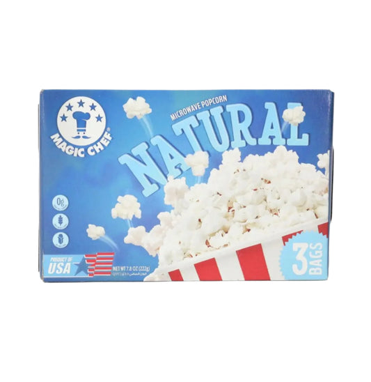 Magic Chef Microwave Popcorn Natural 222g (3 Bags)