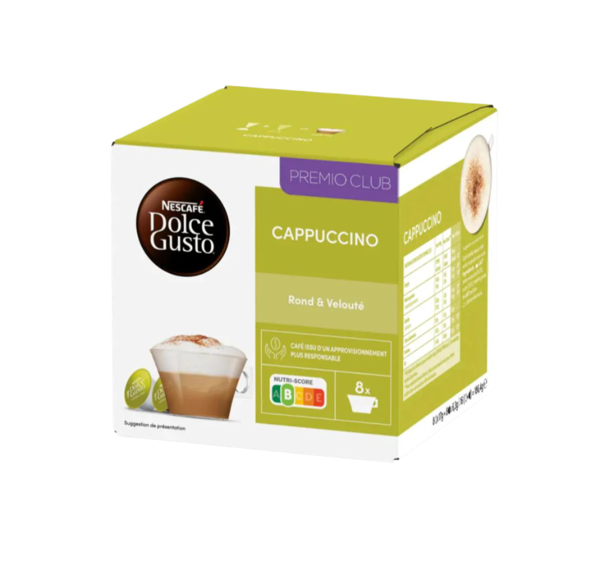 Nescafe Dolce Gusto Cappuccino Coffee Pods - 16 Capsules(8 Cups)