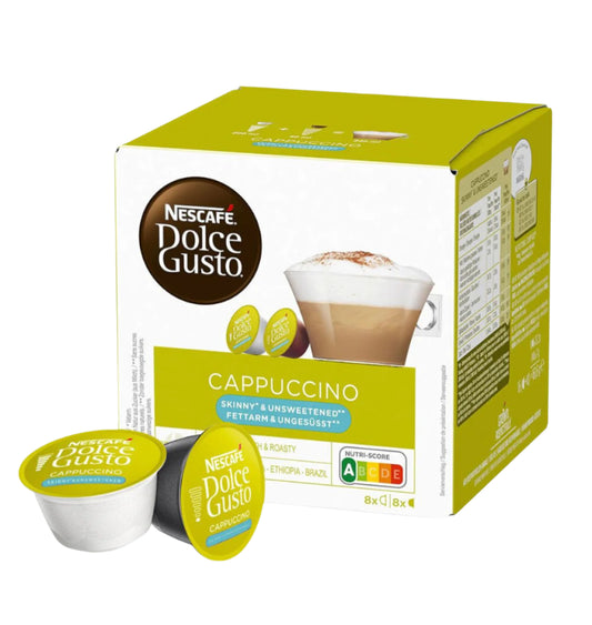Nescafé Dolce Gusto Cappuccino Skinny & Unsweetened 16 capsules ,8 milk , 8 coffee capsules