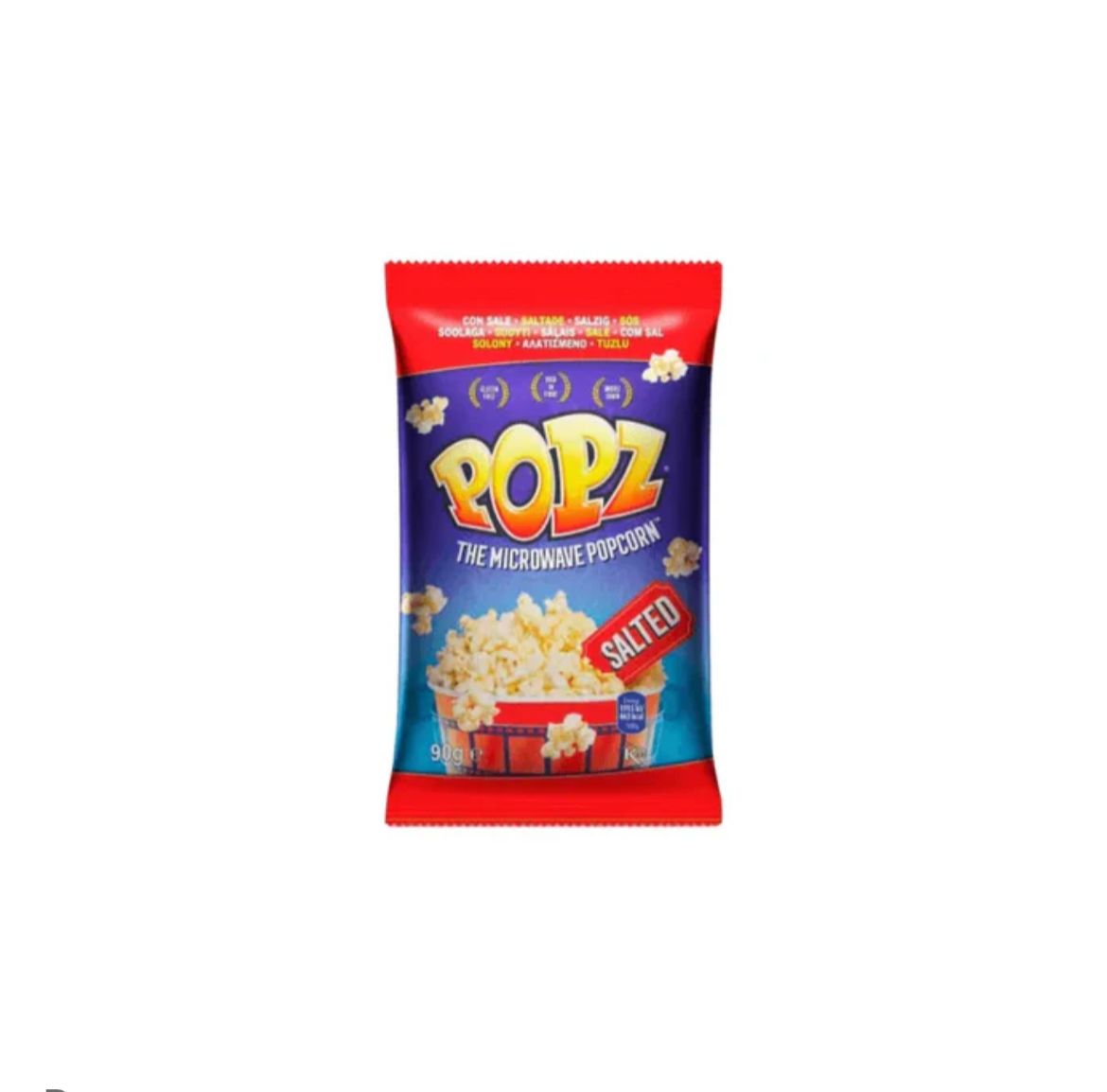 Popz Salted Microwave Popcorn 90g