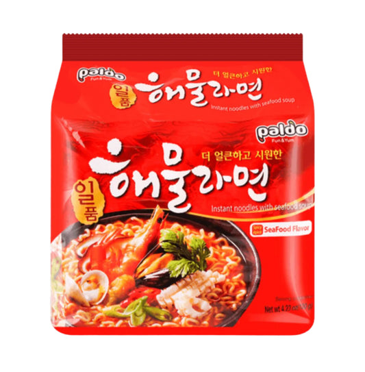 Paldo Seafood Ramen Noodles (120g x 5Packs)