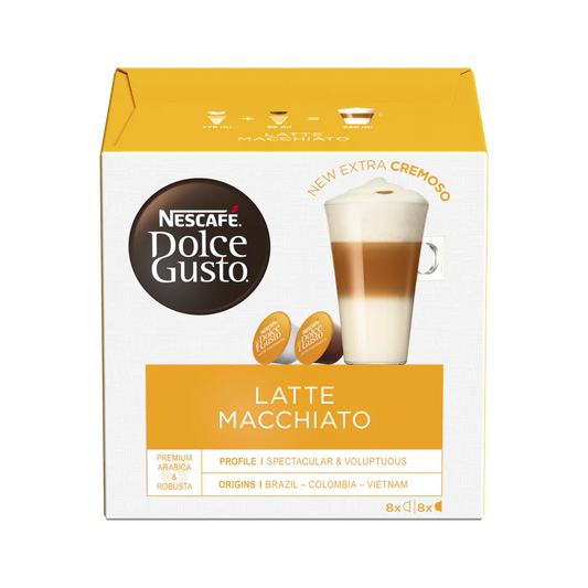 Nescafe Dolce Gusto Latte Macchiato - 16 Capsules(8 Cups)