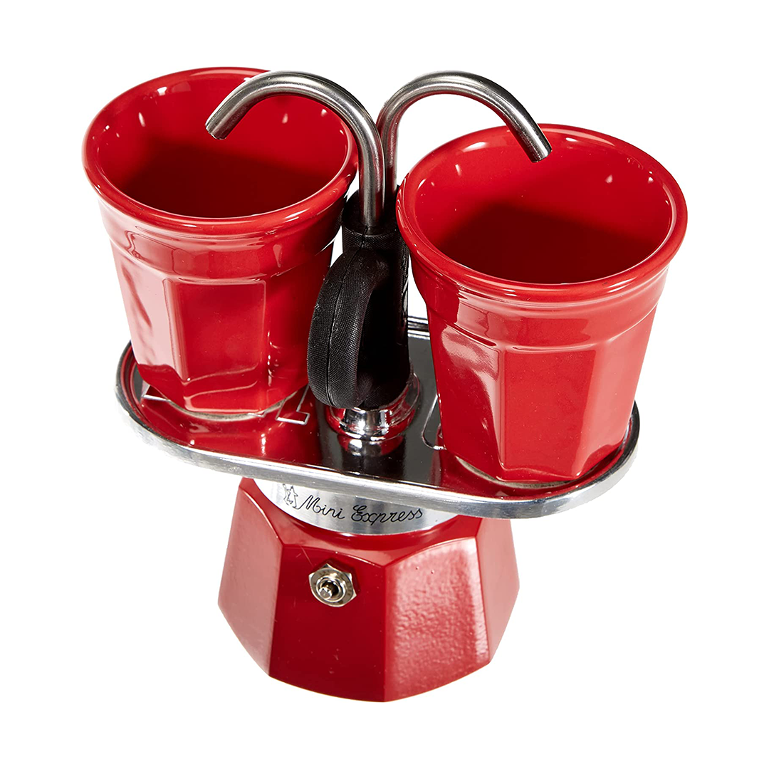 Bialetti Mini 2Cups Espresso Maker-Red