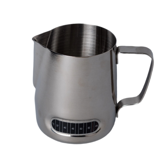 Stainless Steel Milk Frothing Pitcher With Thermometer - 600 ml