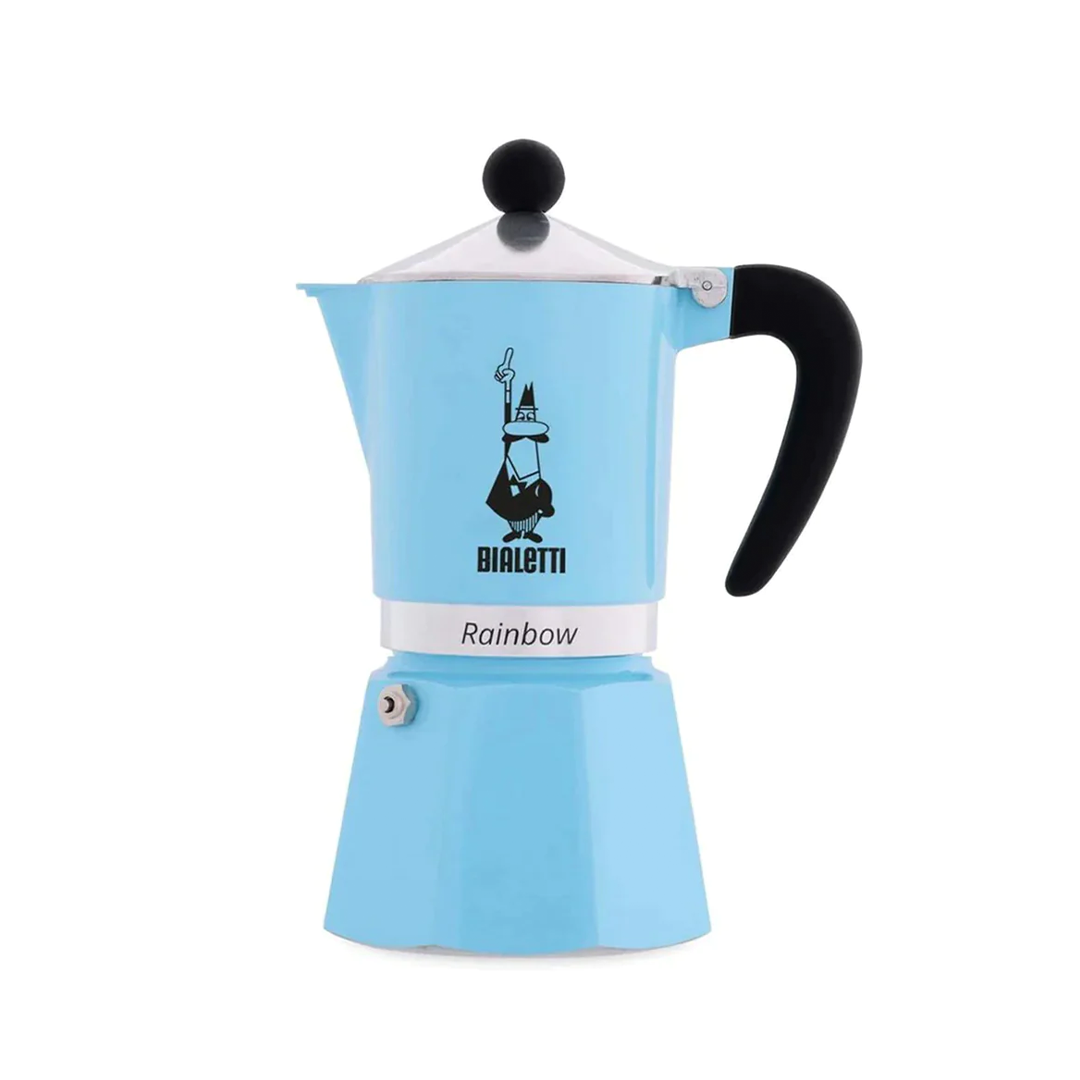 Bialetti Moka Pot 3 Cups Espresso Maker - Rainbow Blue