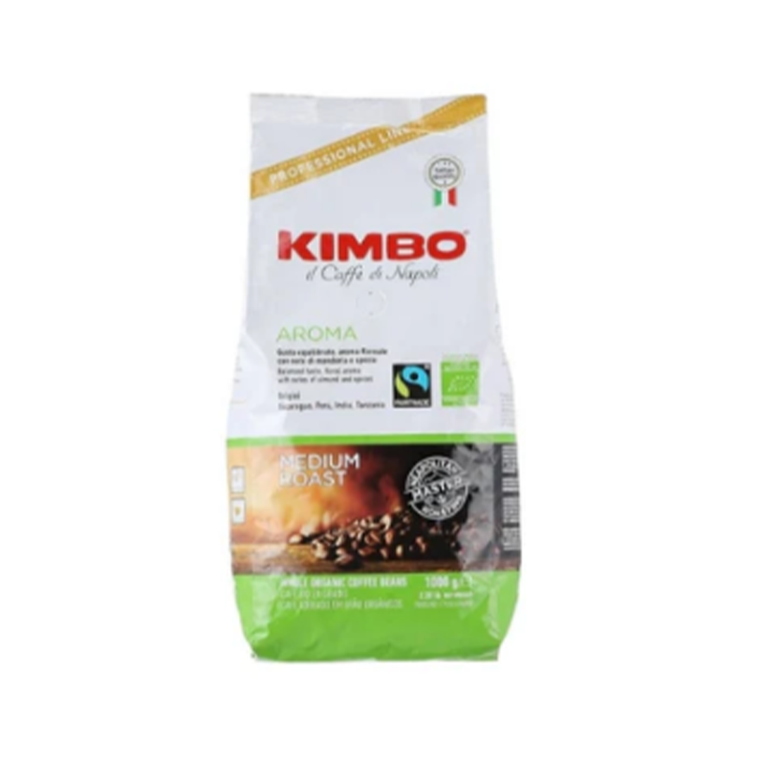 Kimbo Bio Organic Medium Roast Whole Beans Coffee 1kg