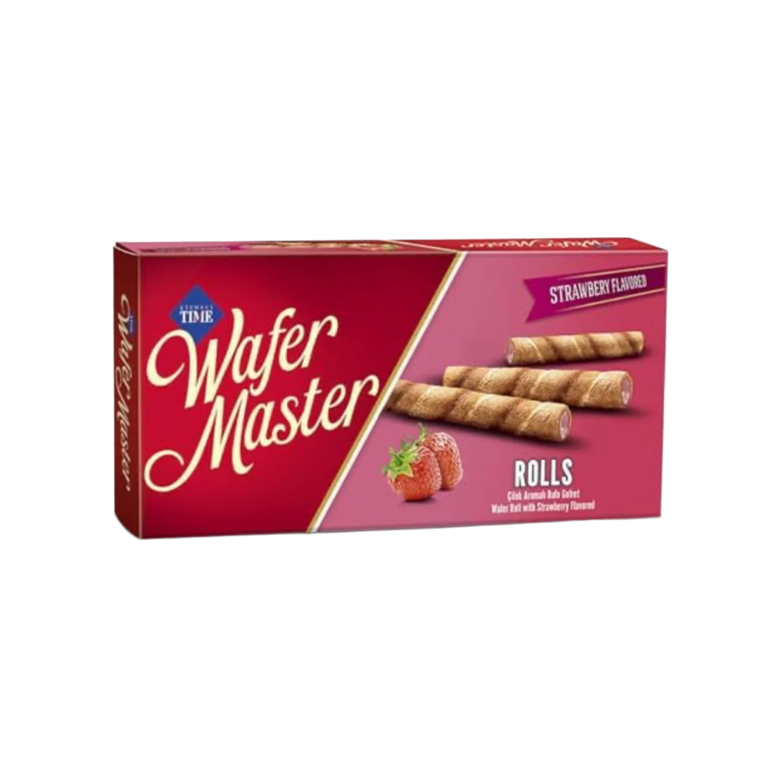 Cizmeci Time Wafer Master Strawberry Cream Rolls 65g