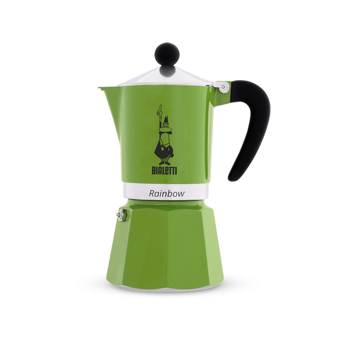 Bialetti Moka Pot 3 Cups Espresso Maker - Rainbow Green