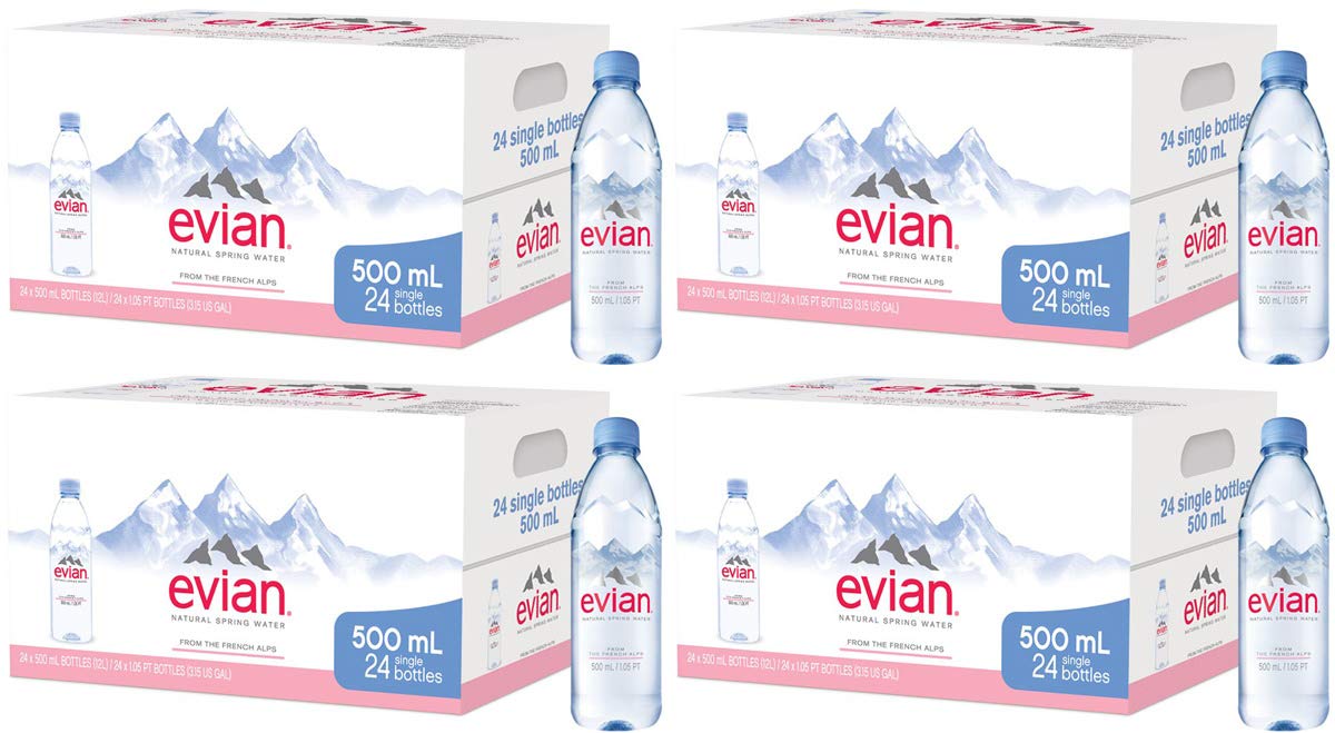 Evian Mineral water 500ml - 4 Boxes-24 Bottles