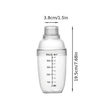 Acrylic Snow Cup Shaker 500ml