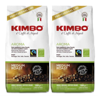 Kimbo Bio Organic Medium Roast Whole Beans Coffee- 2 Packs