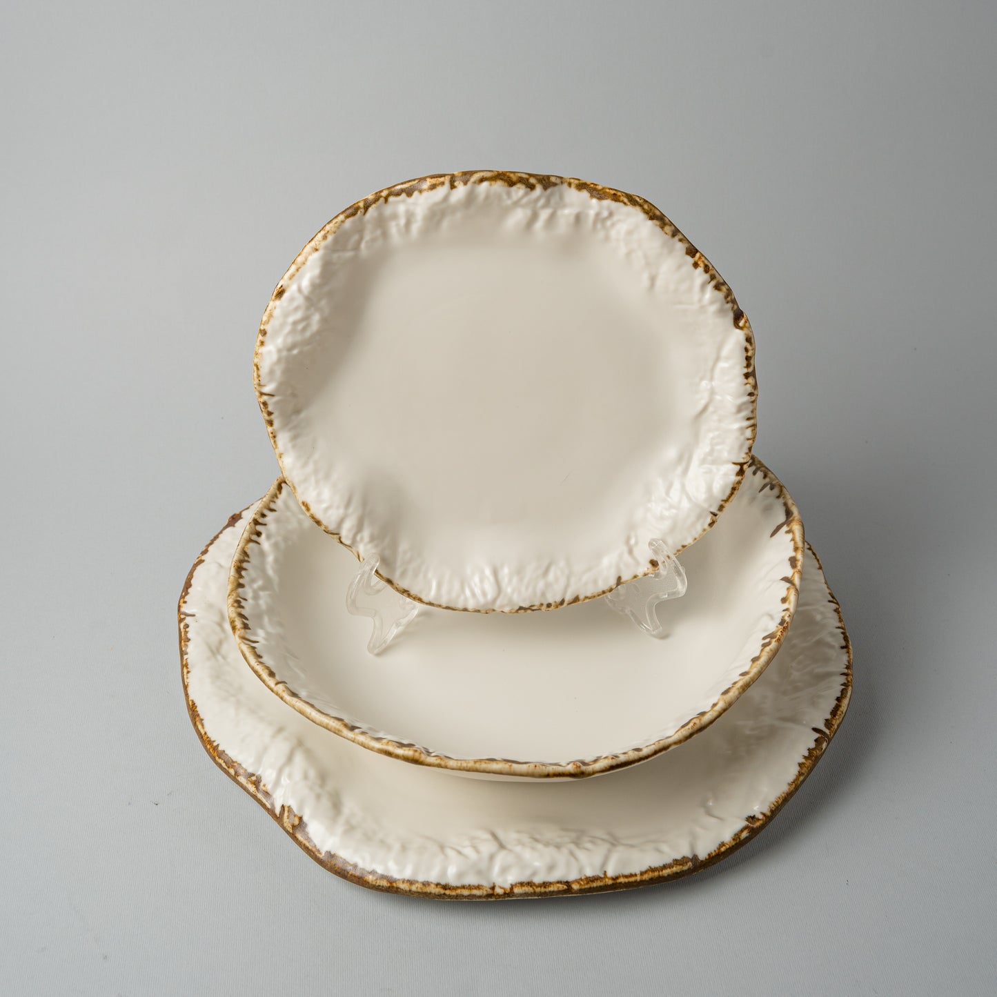 Porcelain White Rock Set - 3 Pieces