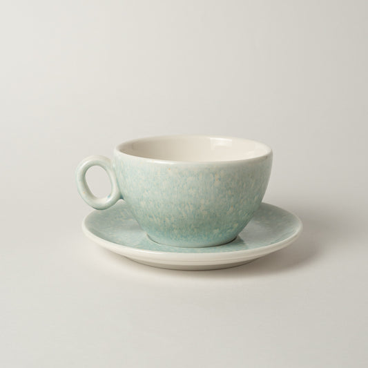 Porcelain Luna Turquiose Glaze Cappuccino Cup With Underline