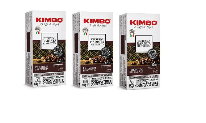 Kimbo Espresso Barista Ristretto Coffee Capsules - 3X10 Capsules " ALUMINIUM CAPSULES"