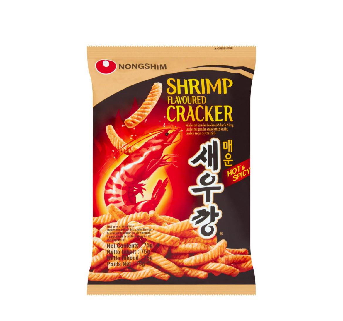 Nongshim Shrimp Cracker Snack Hot&Spicy 75g