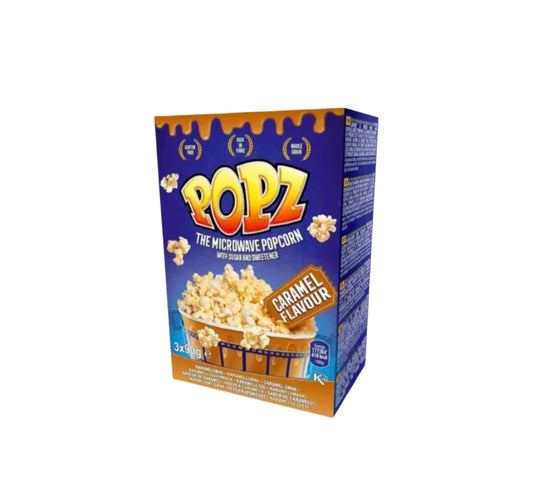 Popz Caramel Microwave Popcorn 3x90g