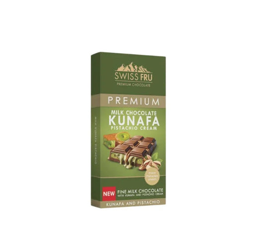 Swiss Fru Premium Kunafa Pistachio Cream Milk Chocolate 150g