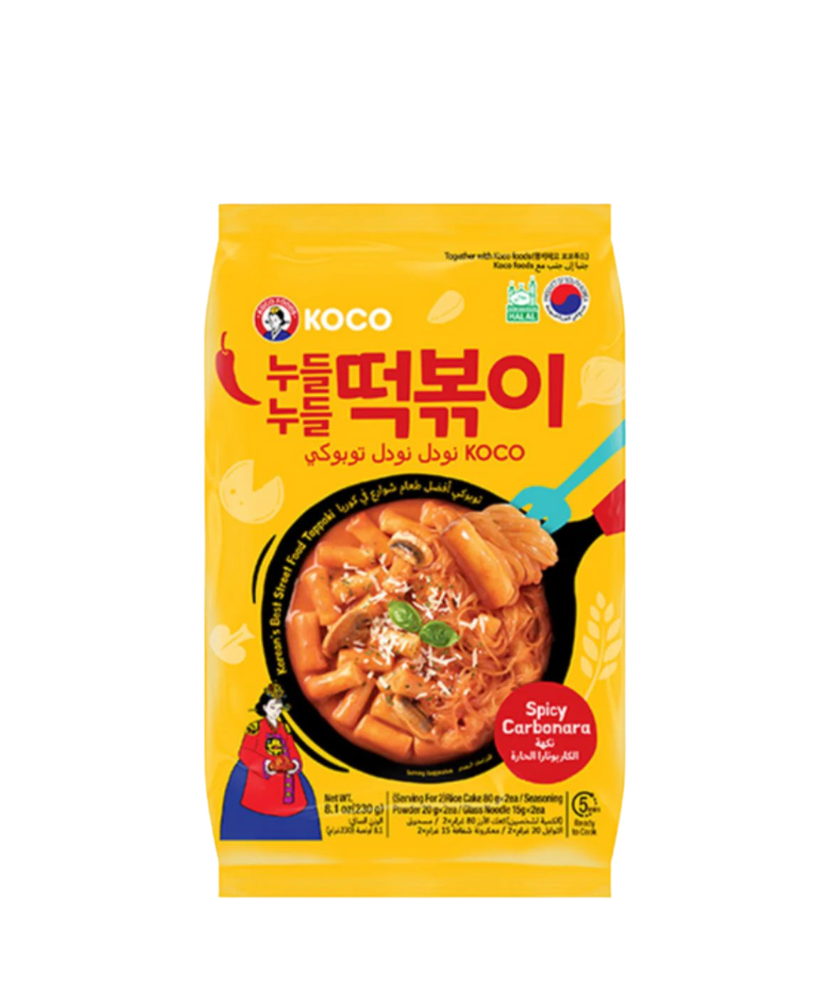 Koco Toppoki Noodle Spicy Carbonara Flavor 236g