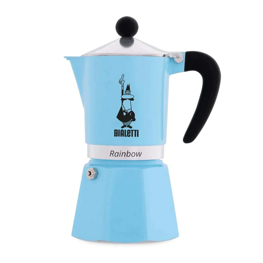 Bialetti Moka Pot 3 Cups Espresso Maker - Rainbow Blue