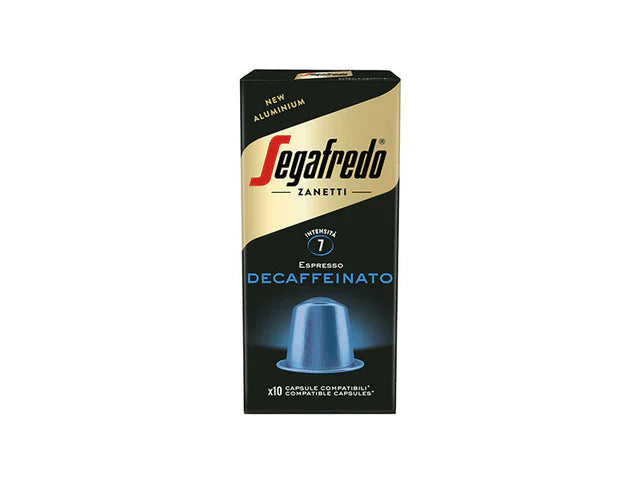 Segafredo Decaffeinato Aluminum Coffee Capsules - 10 Capsules