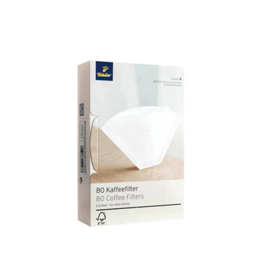 Tchibo - Coffee Filter Paper – Size 4, 80 Pieces - White